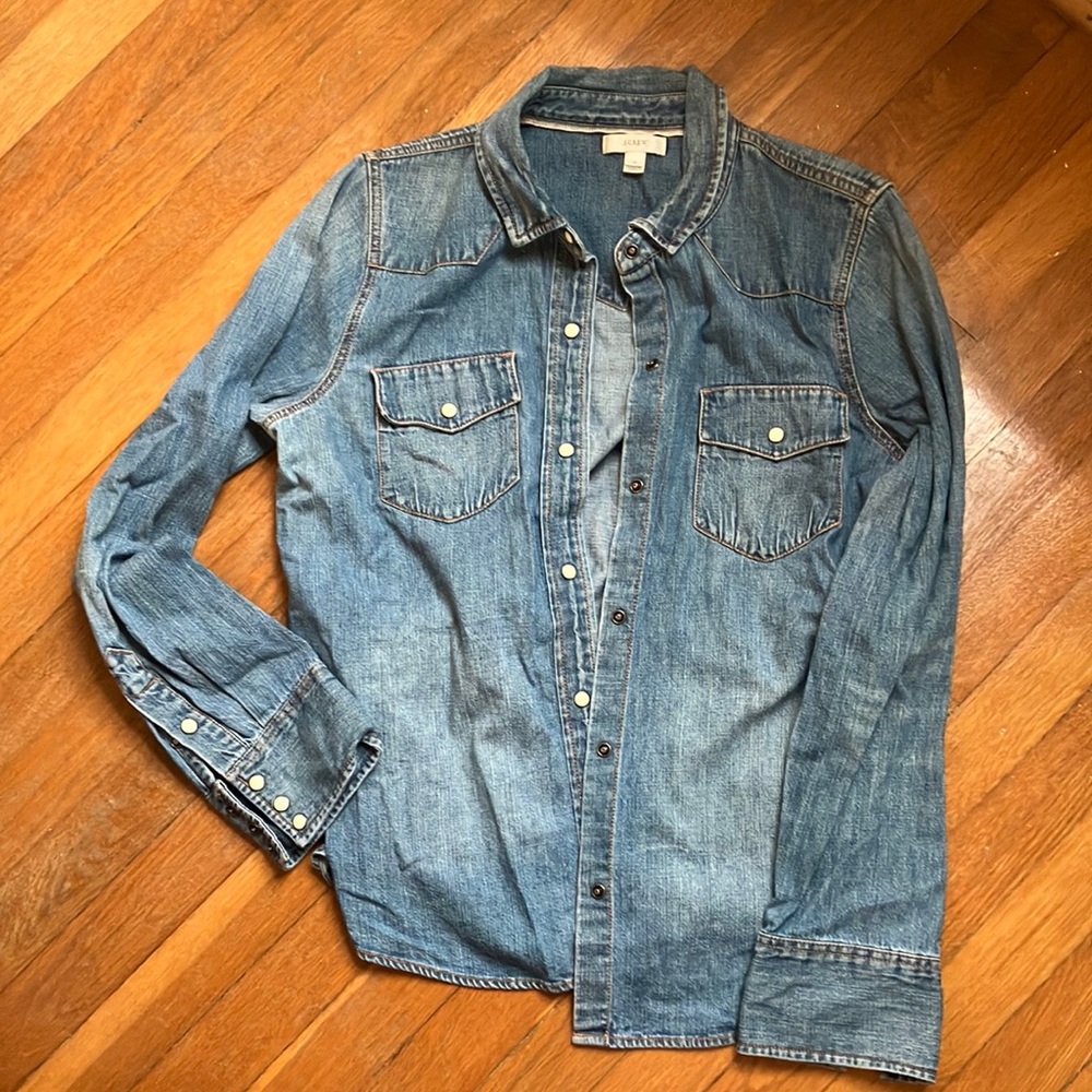 J. Crew denim long sleeve shirt